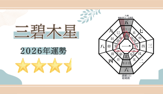 2026年☆三碧木星　運勢　全体運｜仕事運｜健康運｜家庭運｜恋愛運