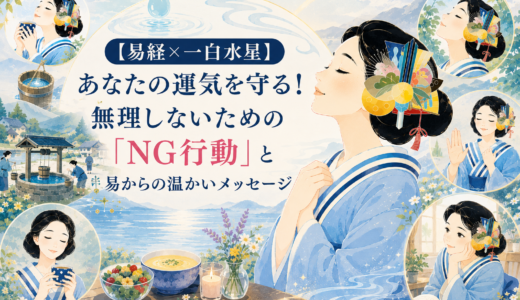 【易経×一白水星】あなたの運気を守る！無理しないための「NG行動」と易からの温かいメッセージ