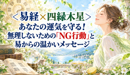 ＜易経×四緑木星＞あなたの運気を守る！無理しないための「NG行動」と易からの温かいメッセージ